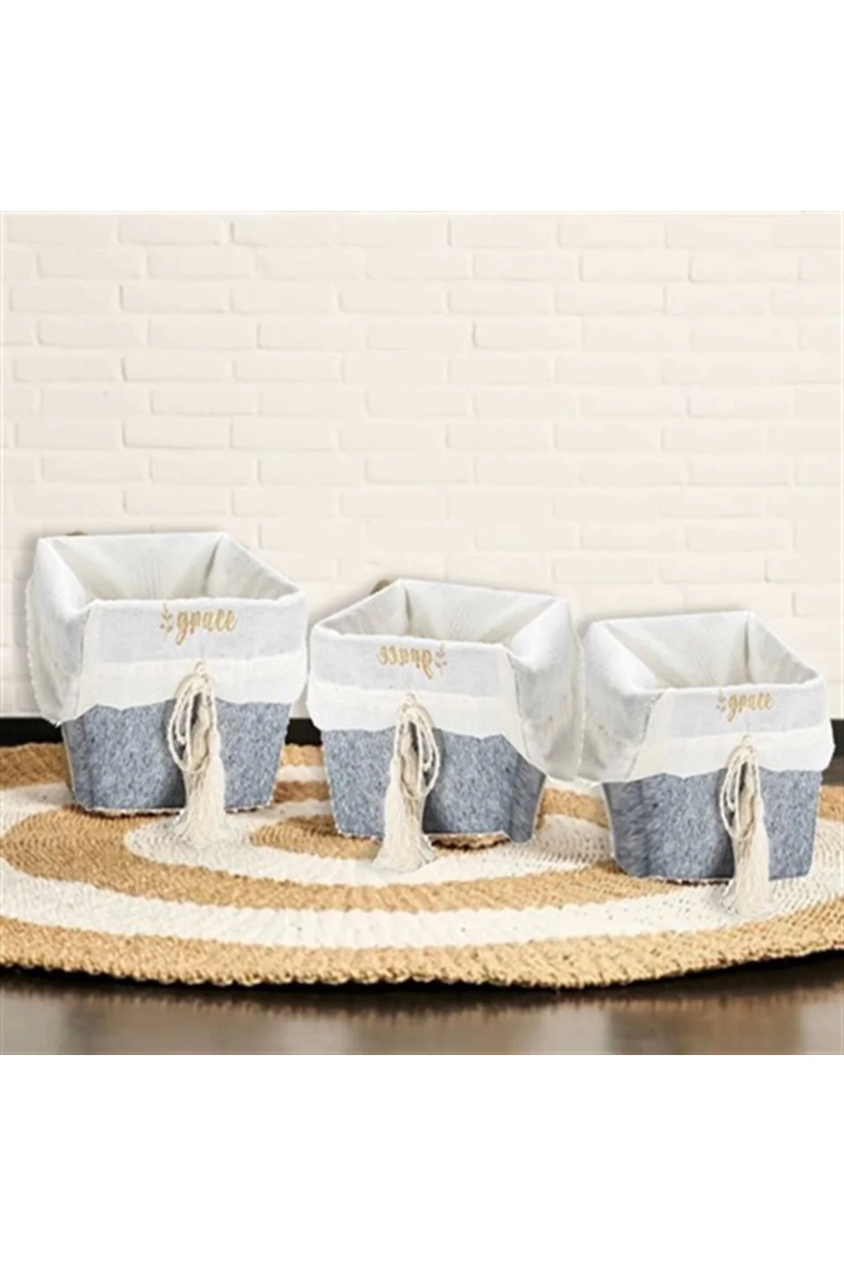 Çok Amaçlı Saklama Organizer Kutu Kare Keçe Sepet (mini) - 03433 