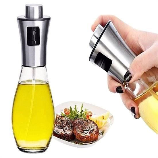 Çok Amaçlı Spreyli Sızdırmaz Cam Şişe Yağdanlık Limon Sirke Sos P