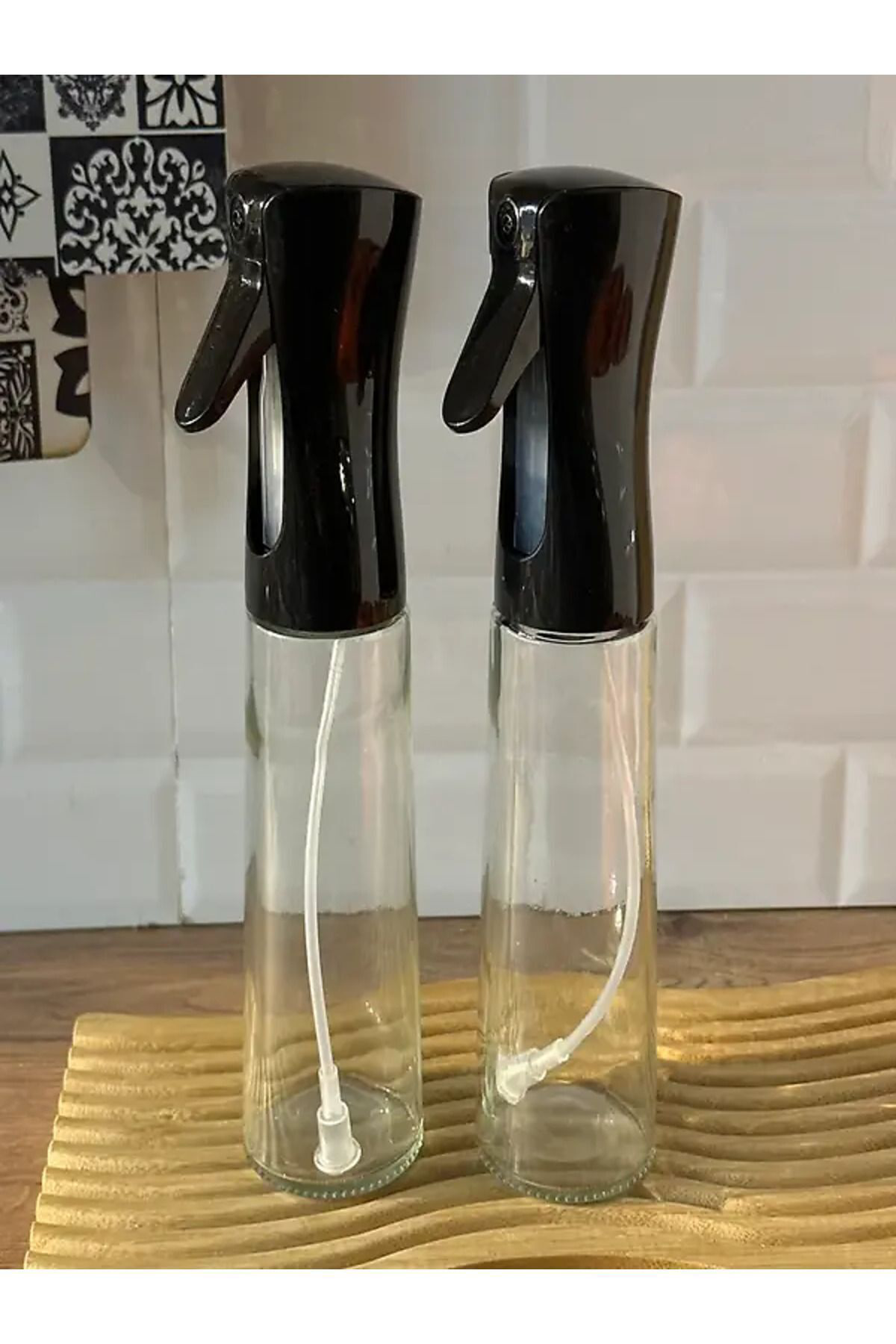 Çok Amaçlı Spreyli Sızdırmaz Cam Şişe Yağdanlık / Airfryer Sirke 