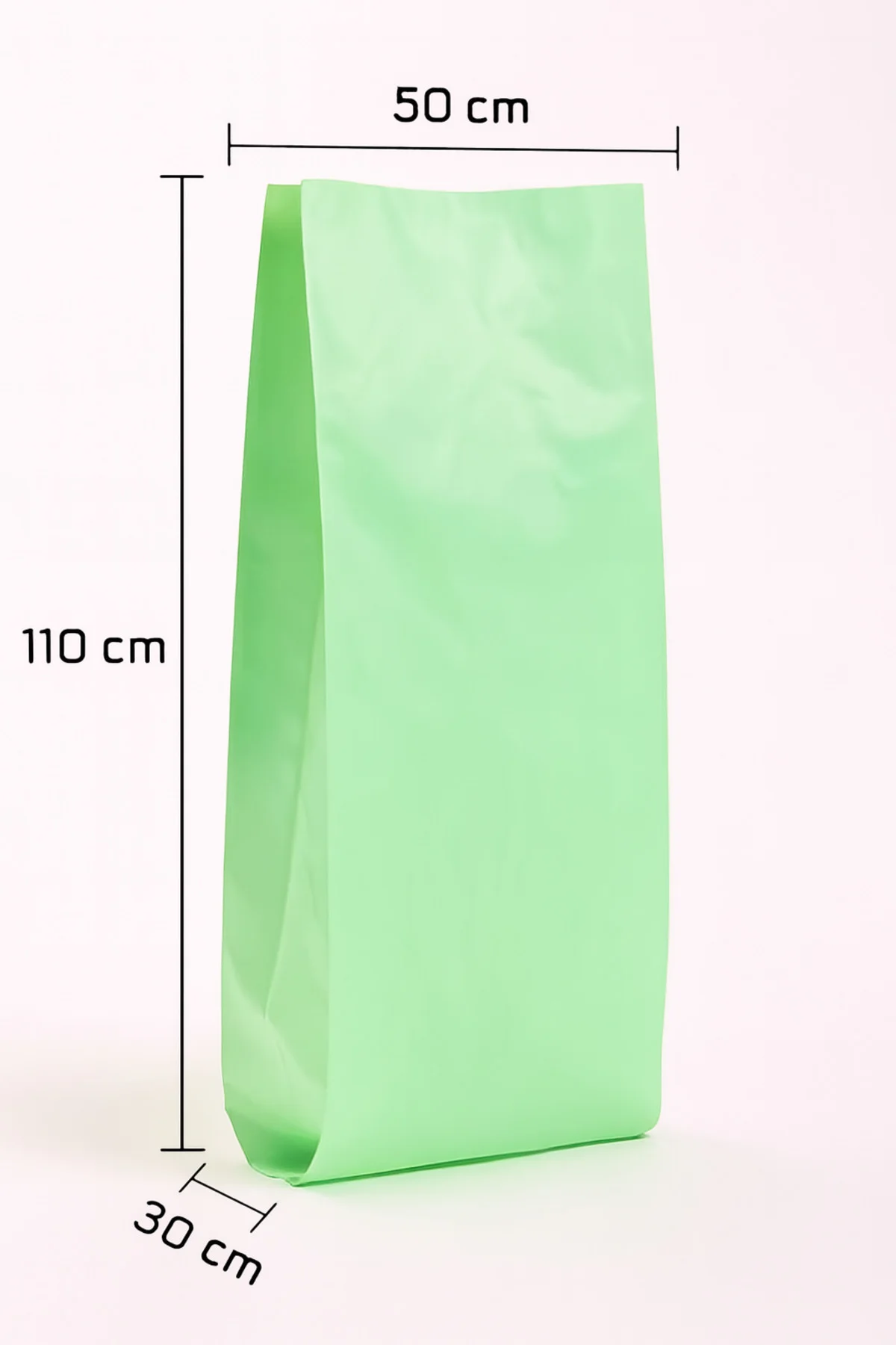 Çok Amaçlı Taşıma Torbası 50x(15+15)x110cm Yeşil Renk (5 ADET) Pl