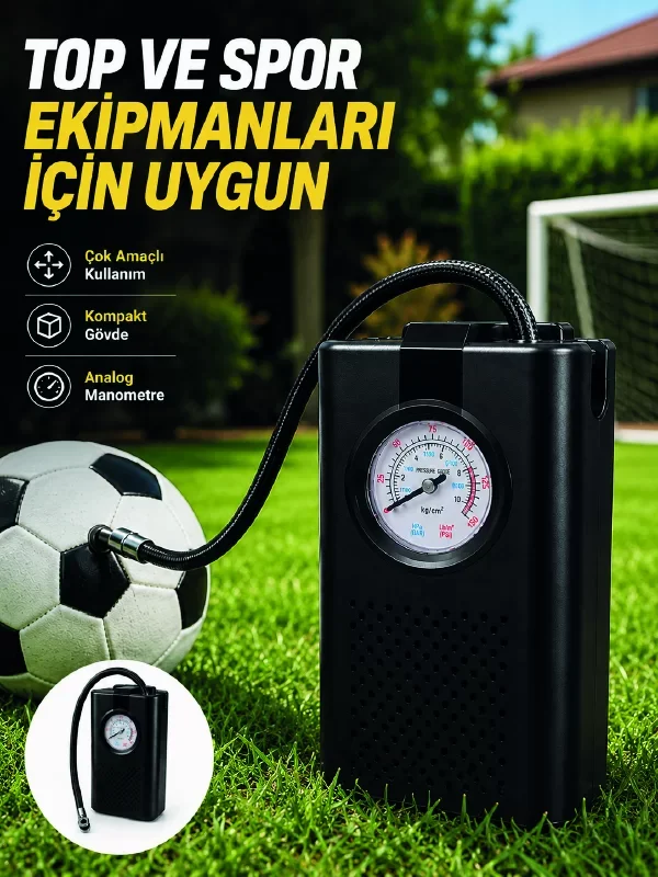 Çok Amaçlı Taşınabilir Hava Pompası Araç Bisiklet Top Lastik Şişi