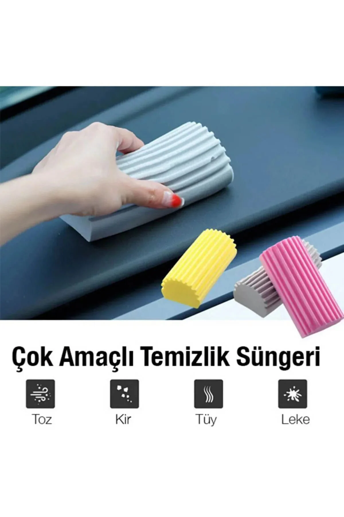 Çok Amaçlı Temizlik Süngeri – Nemli Silgi, Toz Ve Kir Emici Süper