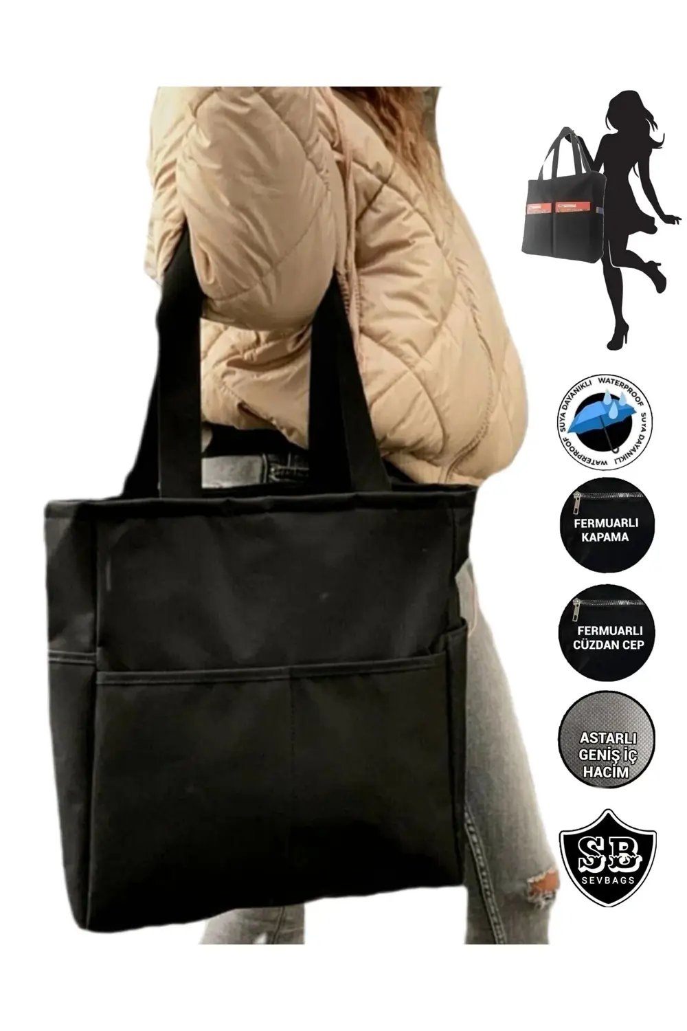 Çok Bölmeli Plaj Çantası