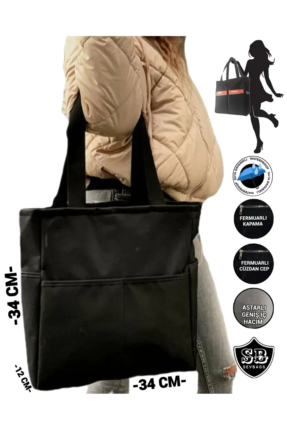 Çok Bölmeli Plaj Çantası