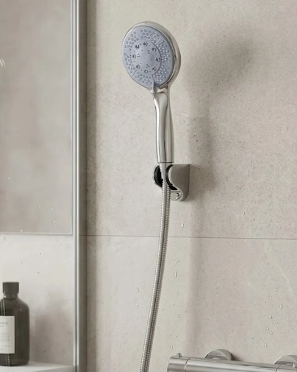 Çok Fonksiyonlu 4 Kademeli El Duşu Seti - Spiral Hortumlu Banyo Duş Başlığı