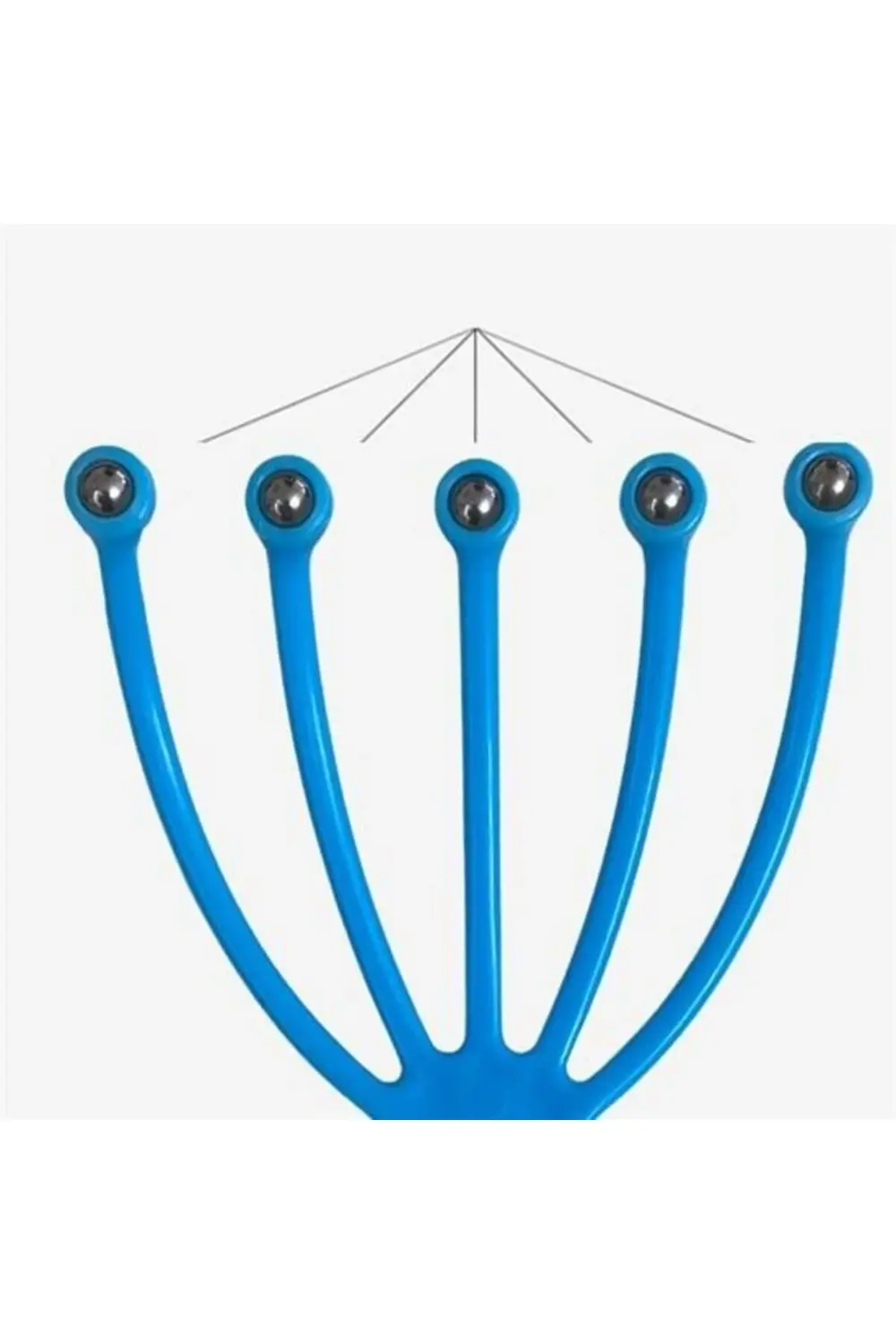 Çok Fonksiyonlu 5 Uçlu Bilyeli Baş Boyun Bacak Kol Masaj Alet Rah