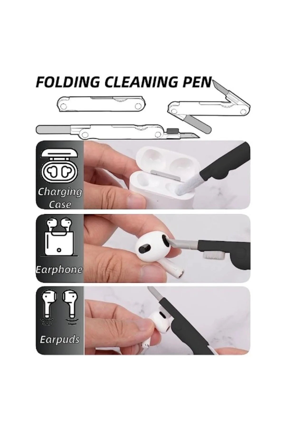 Çok Fonksıyonlu 7 In 1 Aırpods Klavye Ekran Kulaklık Temızleme Kıtı Çok Fonksıyonlu 7 In 1 Aırpods Klavye Ekran Kulaklık Temızleme Kıtı - Görsel 4