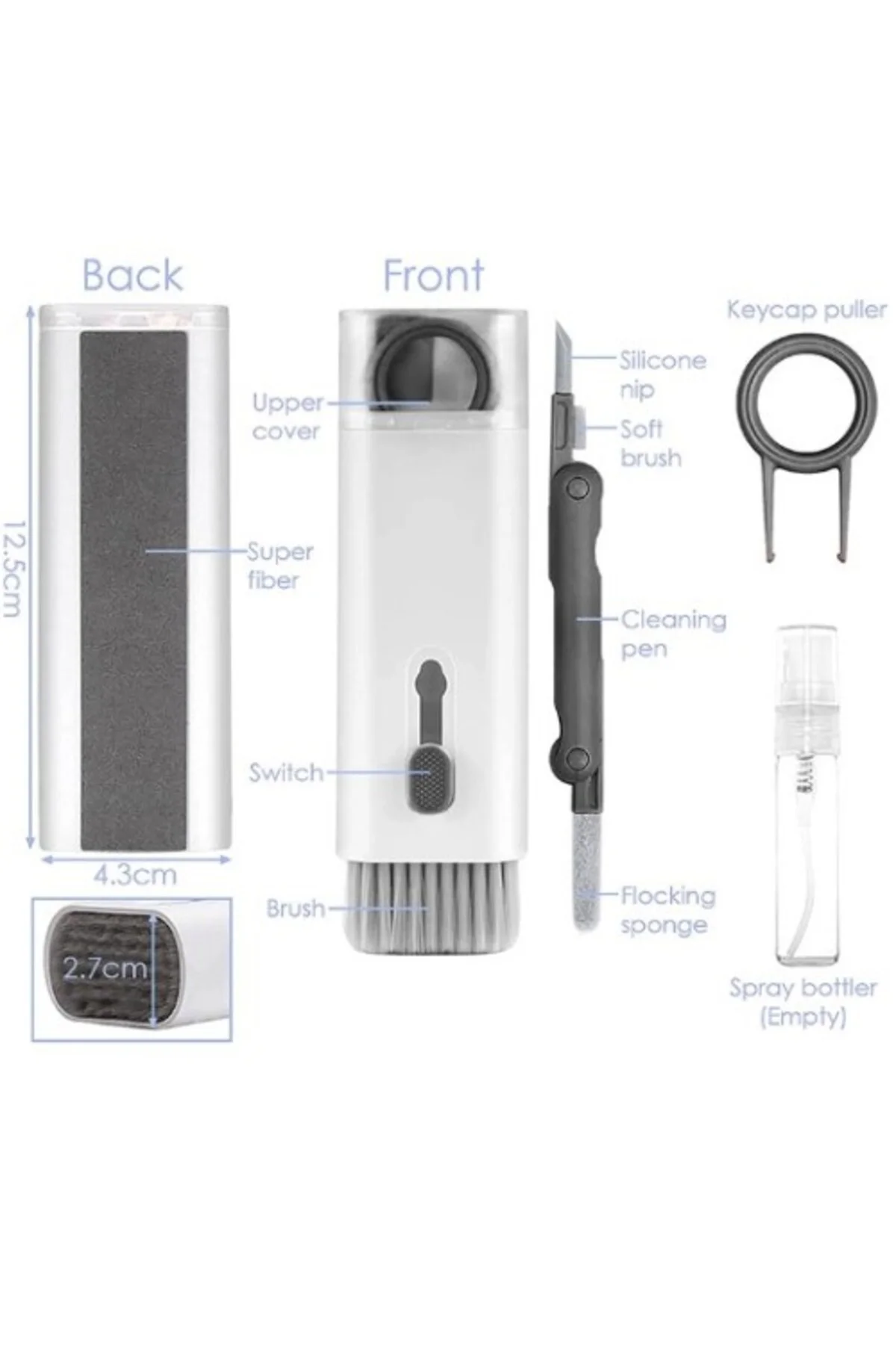 Çok Fonksiyonlu 7 Parça Airpods Klavye Ekran Kulaklık Temizleme Kiti