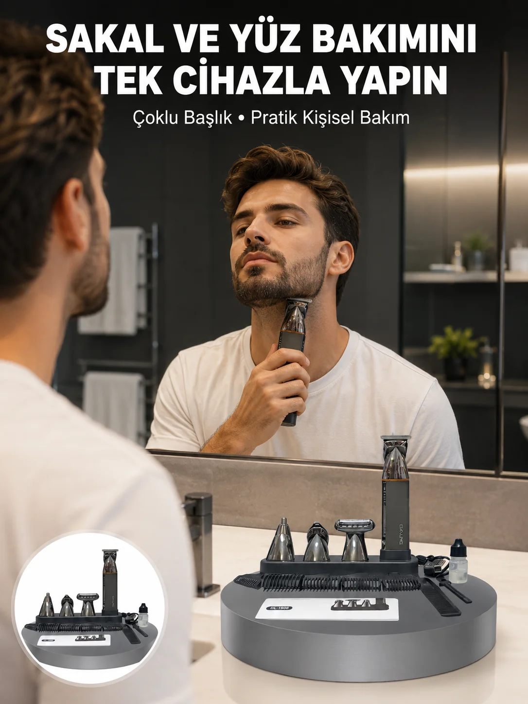 Çok Fonksiyonlu 9’u 1 Arada Tıraş Makinesi Şarjlı Saç Sakal Düzeltici Yeni Nesil Çok Fonksiyonlu 9’u 1 Arada Tıraş Makinesi Şarjlı Saç Sakal Düzeltici Yeni Nesil
