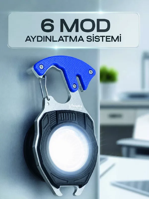 Çok Fonksiyonlu Acil Durum El Feneri Elektronik Çakmak Tornavida ve Düdük