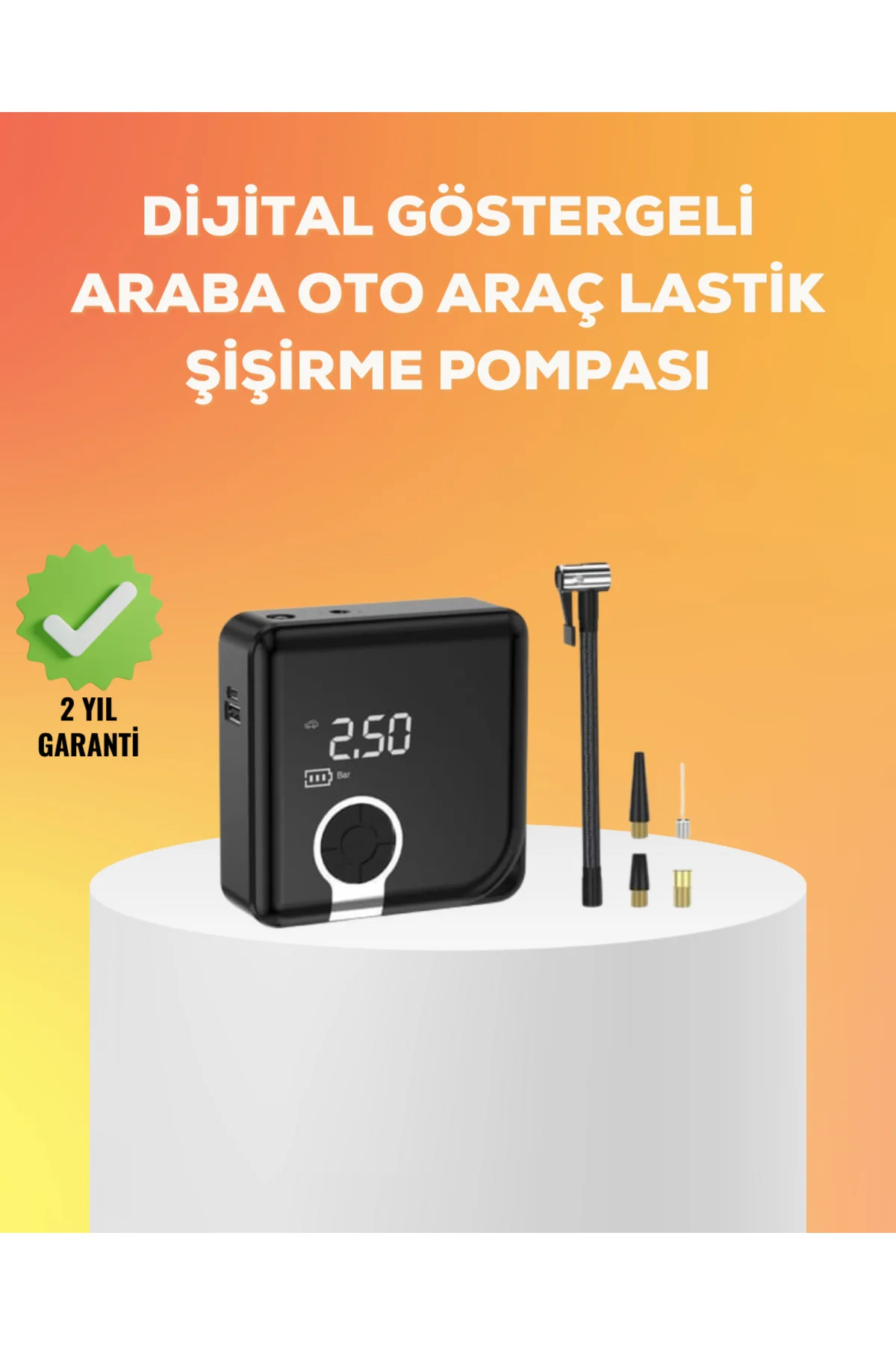 Çok Fonksiyonlu Akıllı Lastik Şişirme Cihazı