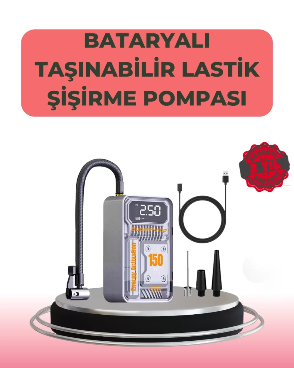 Çok Fonksiyonlu Akü Takviye ve Taşınabilir Hava Kompresörü - Lisi