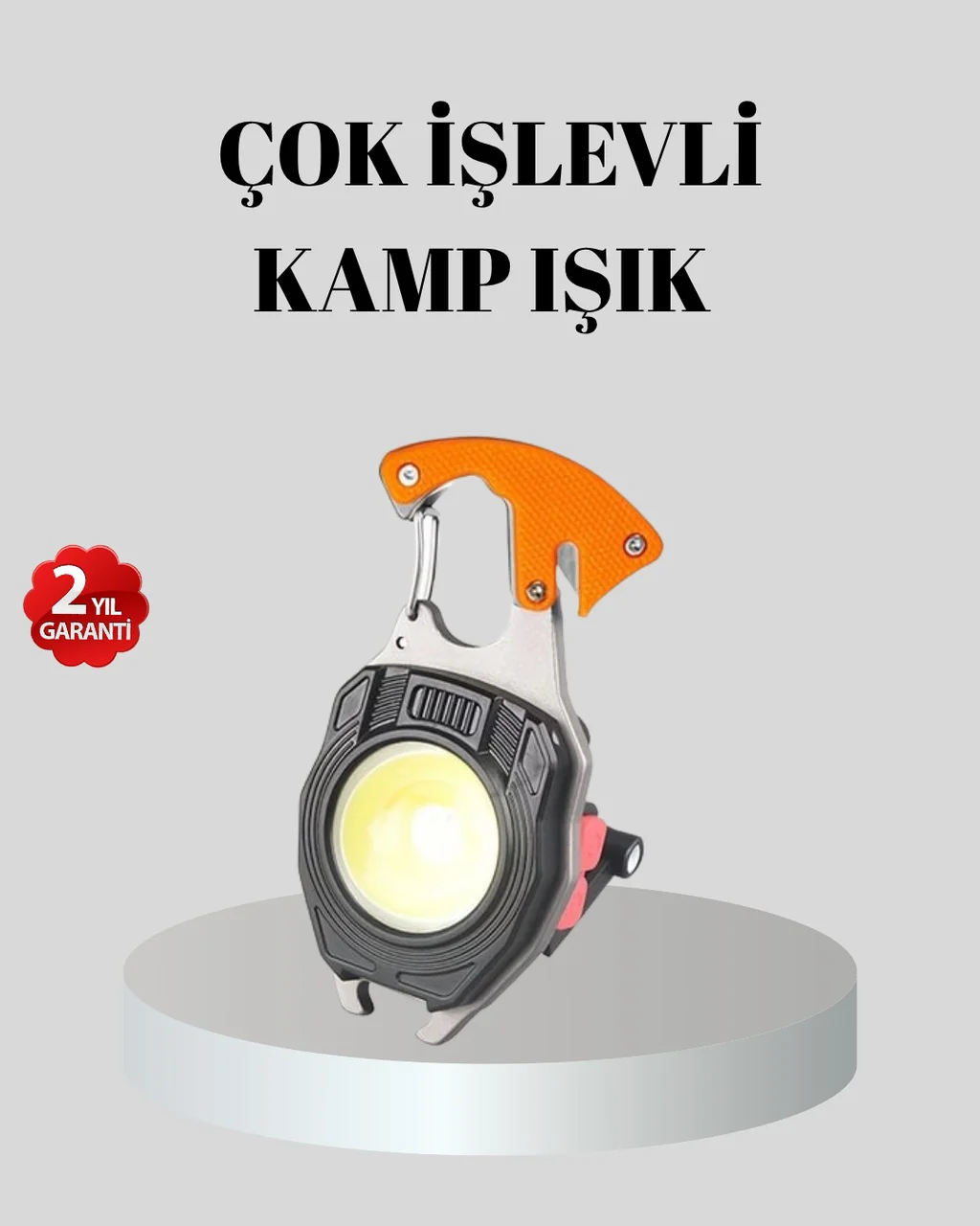 Çok Fonksiyonlu Anahtarlık Fener Güçlü Led Işıklı, Şarjlı, Düdüklü Ve Tornavidalı Mini El Feneri Diğer