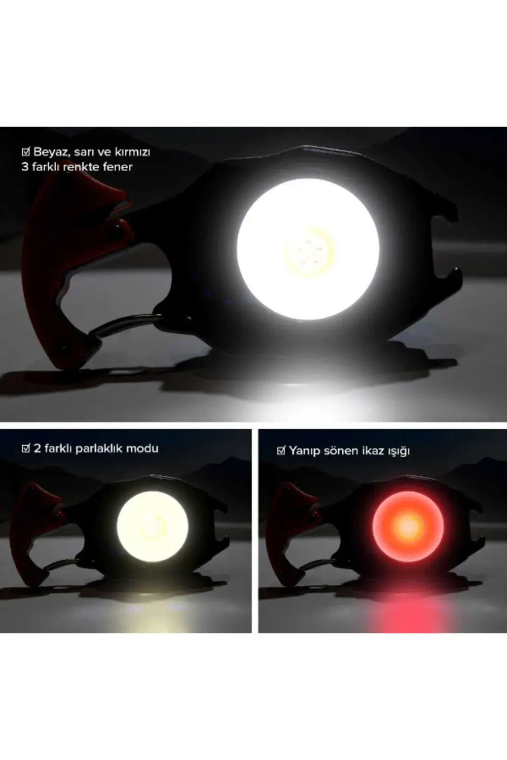 Çok Fonksiyonlu Anahtarlık Kamp Lambası