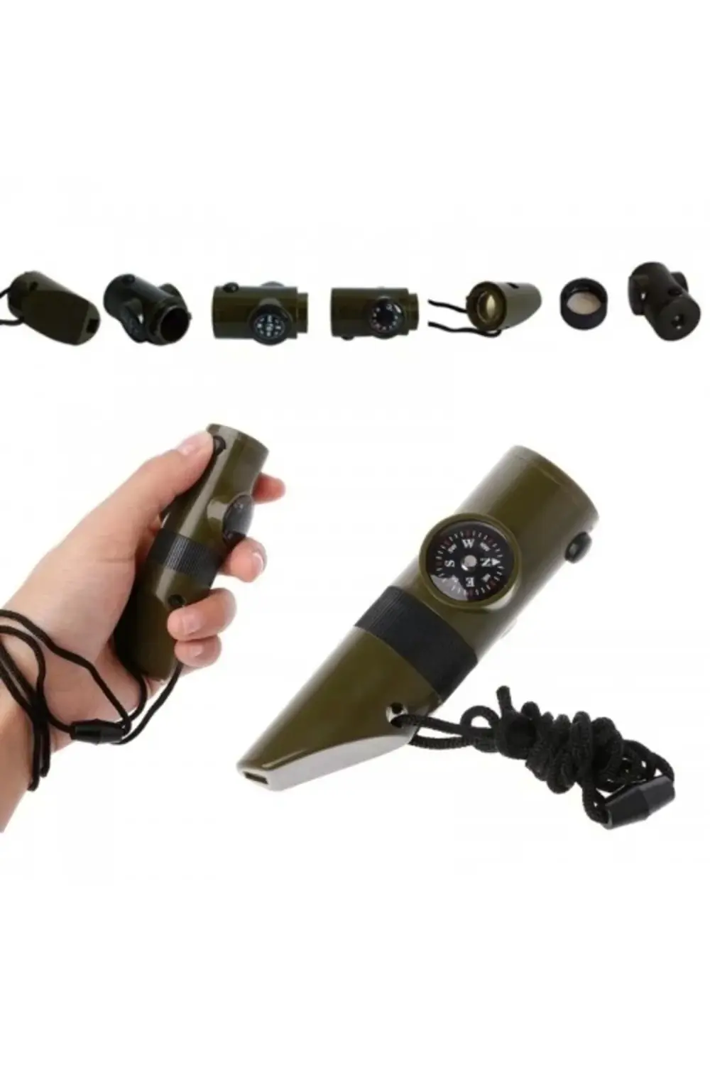 Çok Fonksiyonlu Askeridüdük Pusula Termometre Ile Led Işık