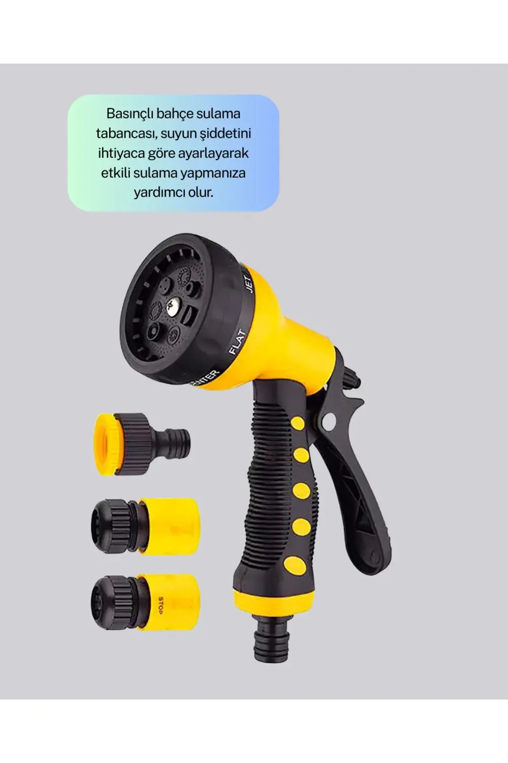 Çok Fonksiyonlu Bahçe Sulama Tabancası Ergonomik Basınçlı Sprey