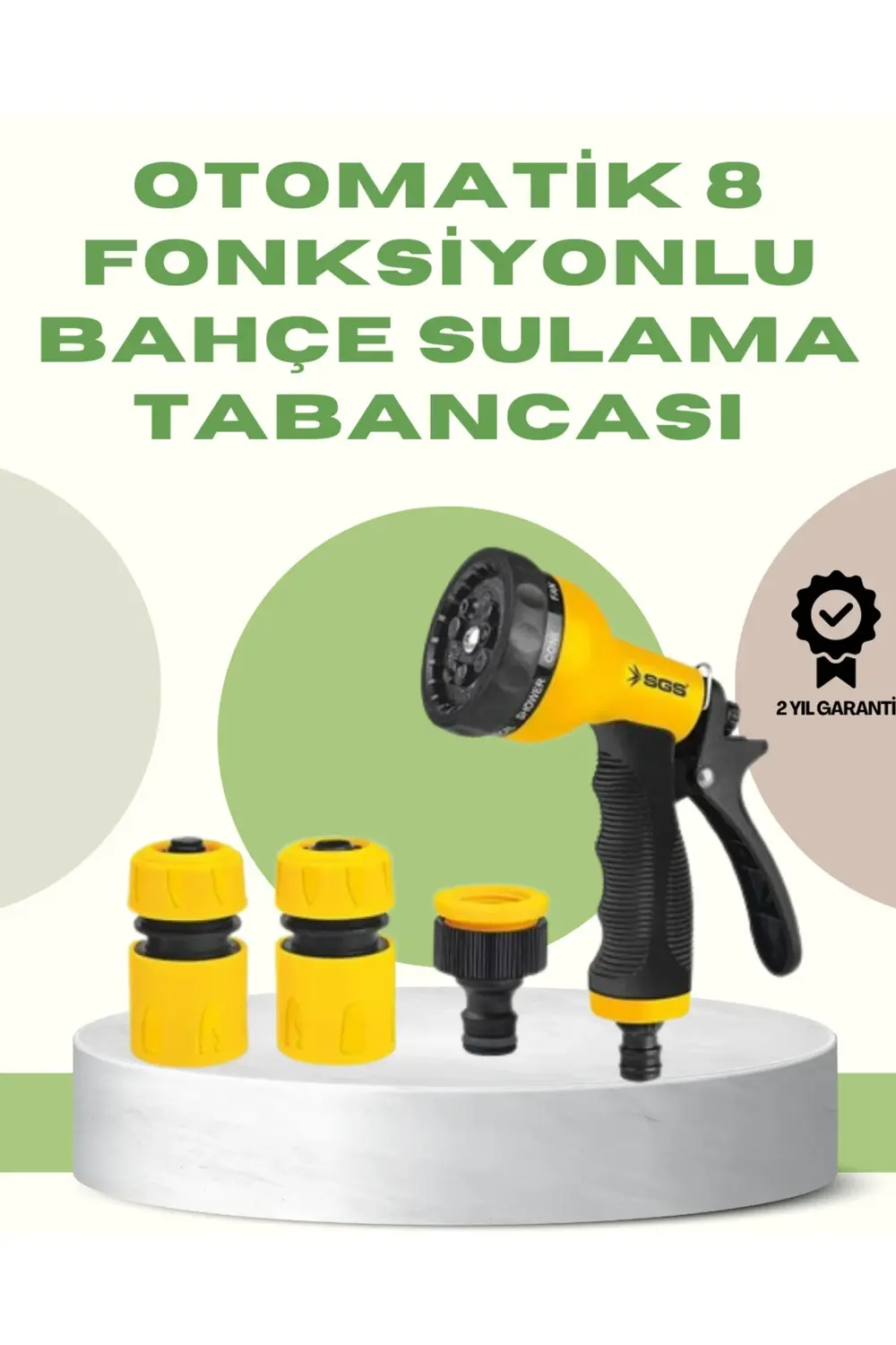 Çok Fonksiyonlu Bahçe Sulama Tabancası Ergonomik Basınçlı Sprey
