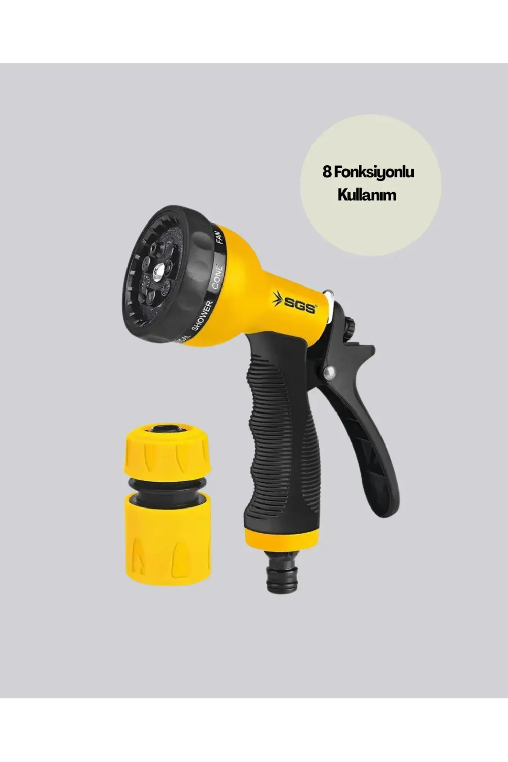 Çok Fonksiyonlu Bahçe Sulama Tabancası Ergonomik Basınçlı Sprey