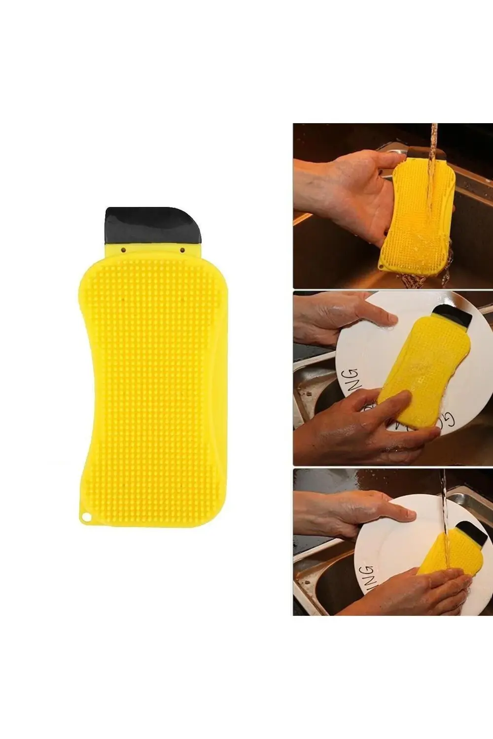 Çok Fonksiyonlu Deterjan Hazneli Pratik Bulaşık Yıkama Fırçası GO