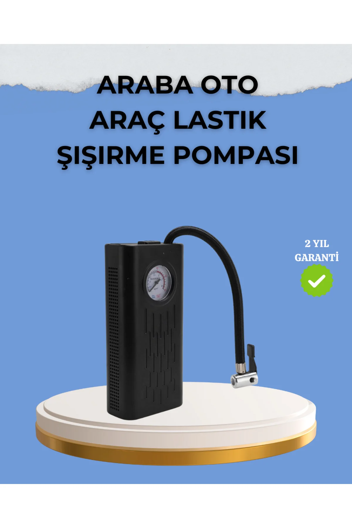 Çok Fonksiyonlu Dijital Gösterge Elektrikli Lastik Pompası