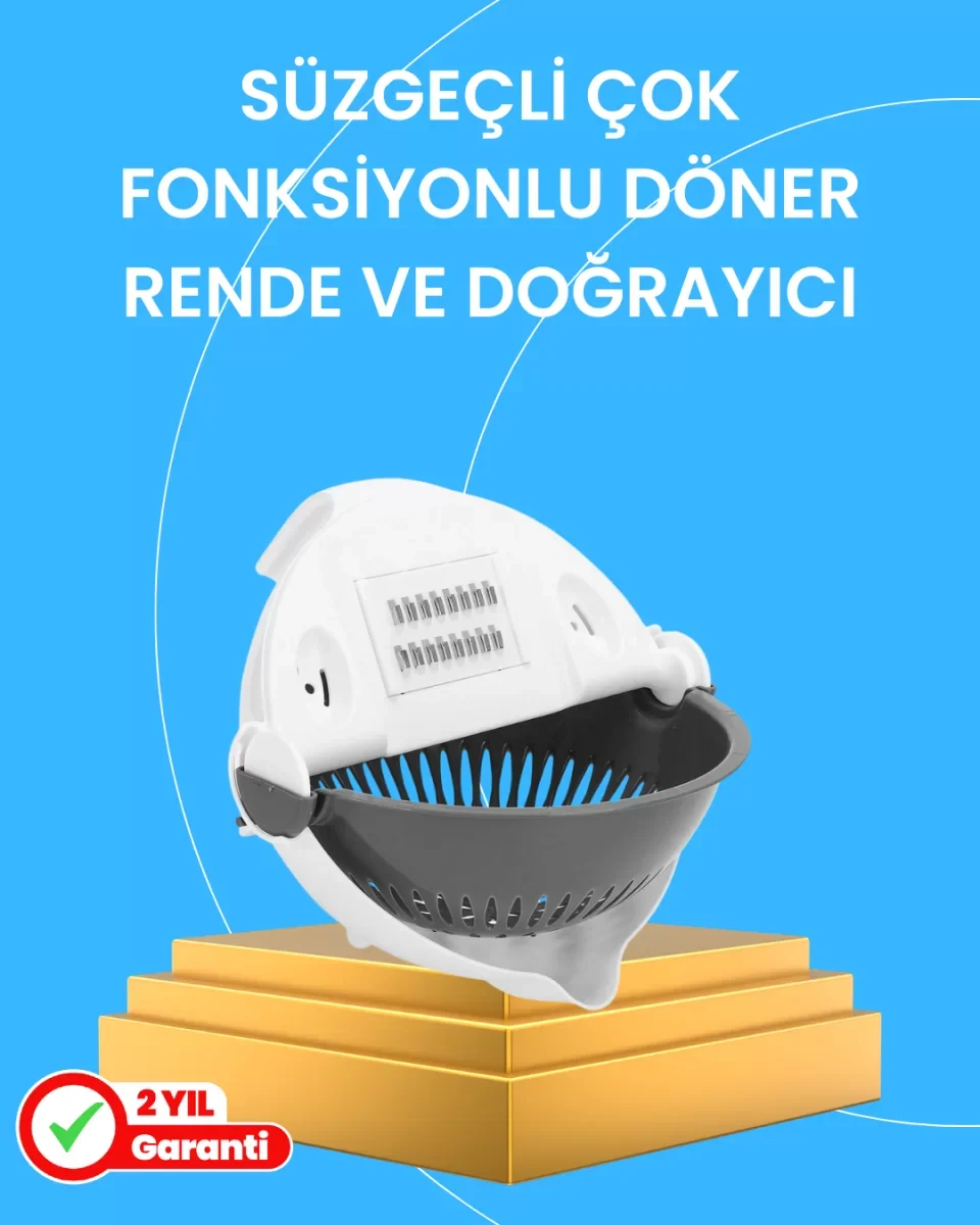 Çok Fonksiyonlu Dilimleyici ve Süzgeçli Mutfak Aparatı - Lisinya Çok Fonksiyonlu Dilimleyici ve Süzgeçli Mutfak Aparatı - Lisinya
