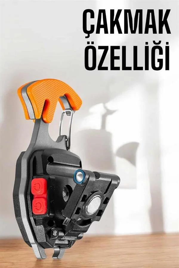 Çok Fonksiyonlu Kamp Feneri Anahtarlık - USB Şarjlı, Cam Kırıcı, Kemer Kesici