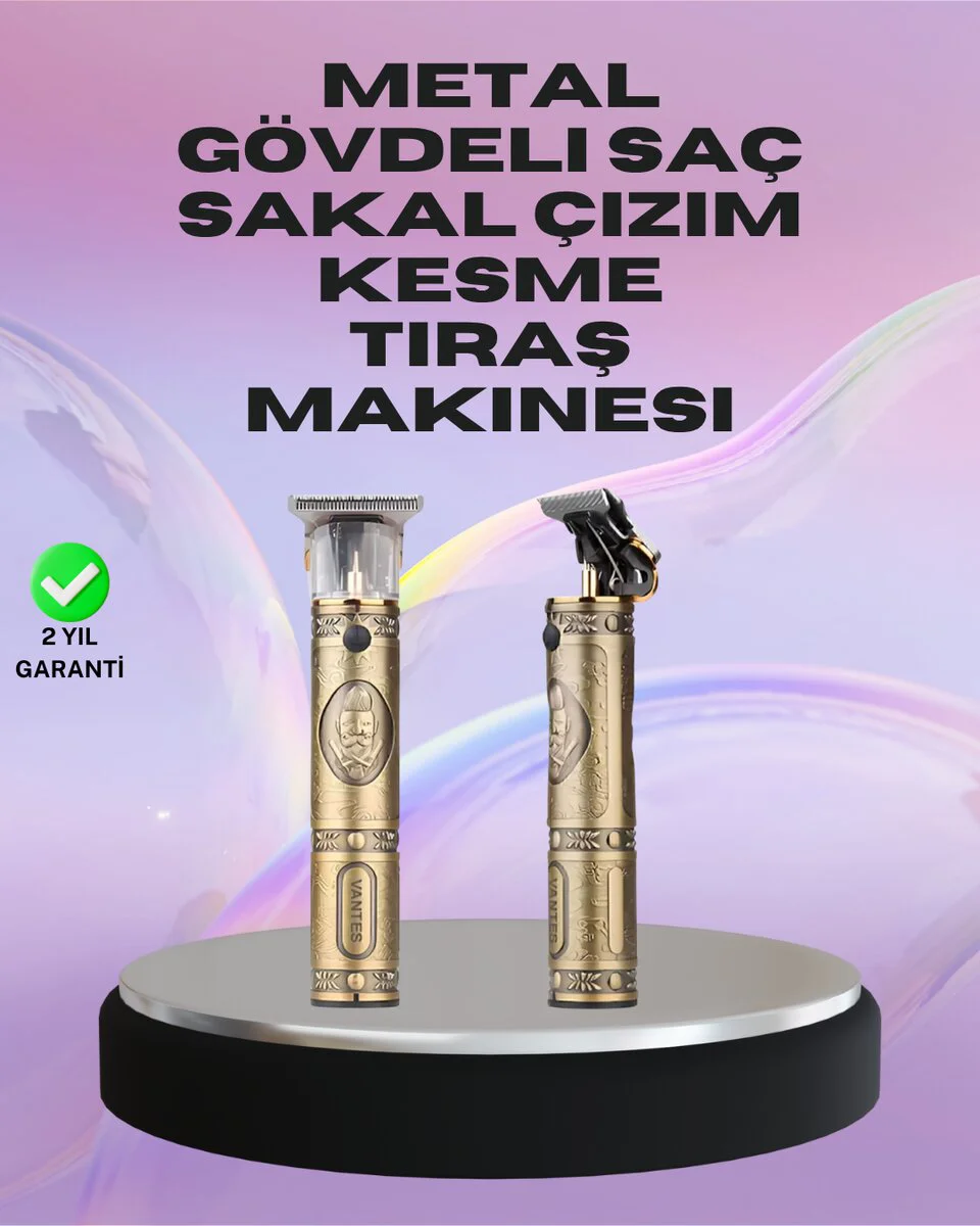 Çok Fonksiyonlu Kesme Makinesi - Saç ve Sakal İçin 5W Güçlü, 4 Taraklı, Kablosuz