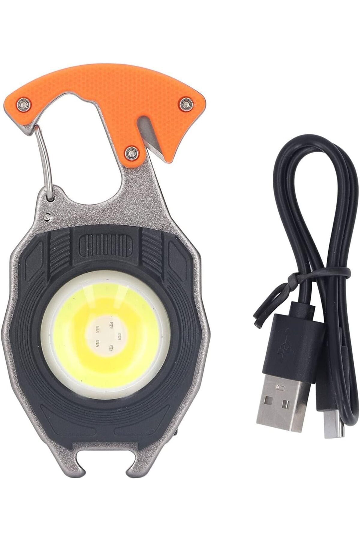 Çok Fonksiyonlu Mini Led Lamba Anahtarlık ve Çakmak USB Şarjlı Ka