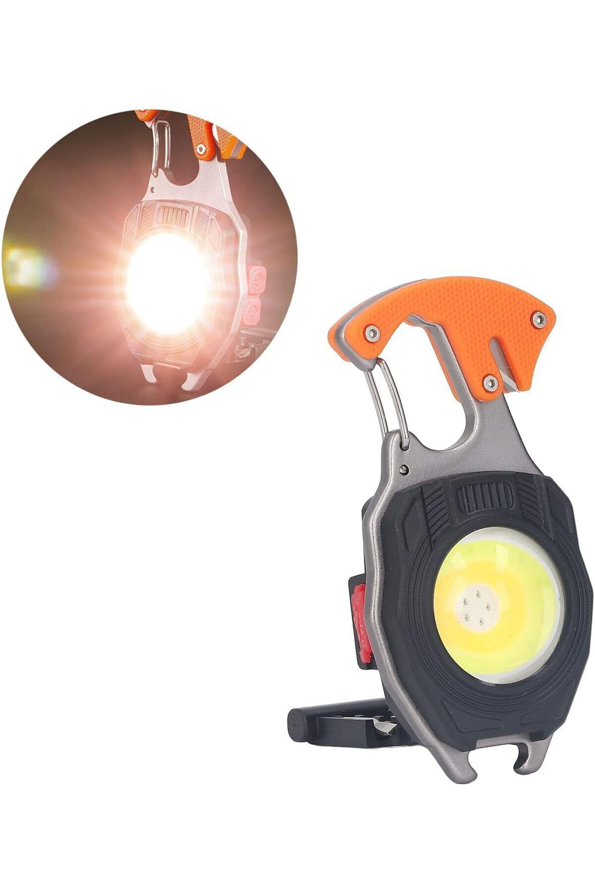 Çok Fonksiyonlu Mini Led Lamba Anahtarlık ve Çakmak USB Şarjlı Ka