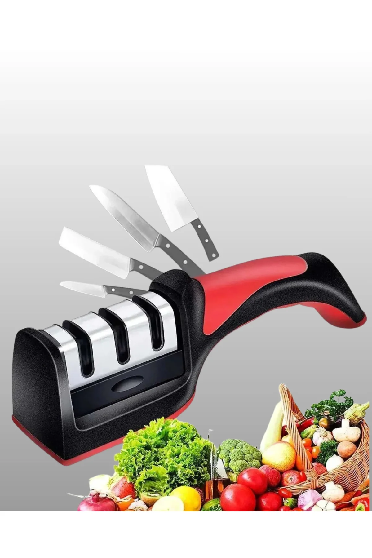 Çok Fonksiyonlu Mutfak Makas Seti – Makas, Bileyici ve Soyacak Da