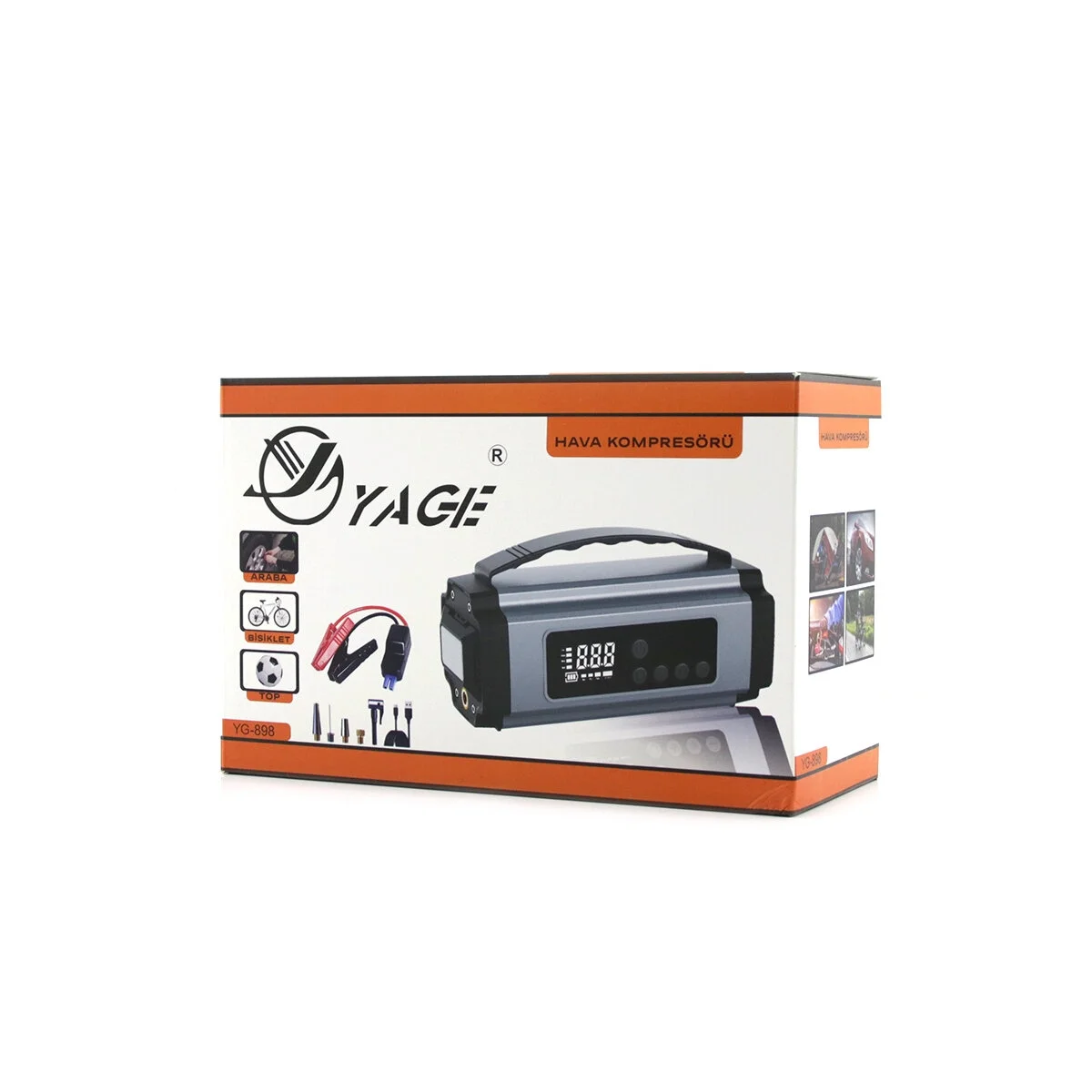Çok Fonksiyonlu Oto - Araç Takviye Set Taşınabilir 120w Dijital Ekran Powerbank Özellik - Fener - Cob - Pusula Yg-898 Bx40 Fiyatı, Yorumları ve Özellikleri