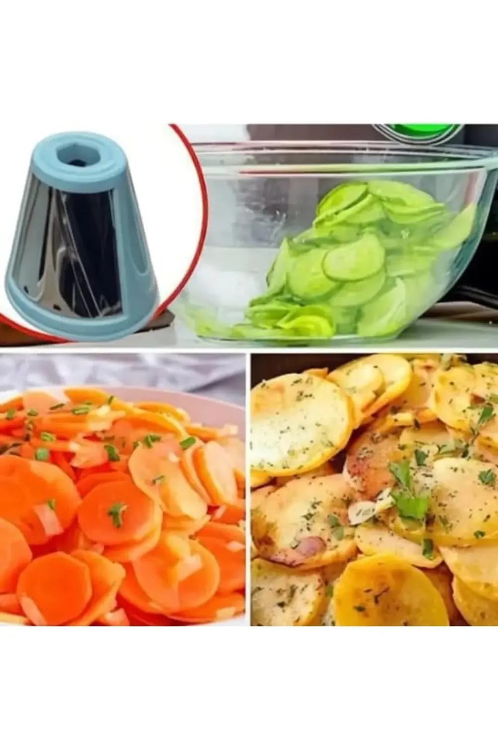 Çok Fonksiyonlu Rende, 5 Değiştirilebilir Bıçak, Elektrikli Mutfa