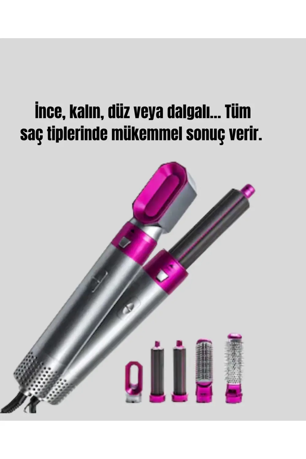 Çok Fonksiyonlu Saç Kurutma ve Şekillendirme Makinesi 5 Başlık