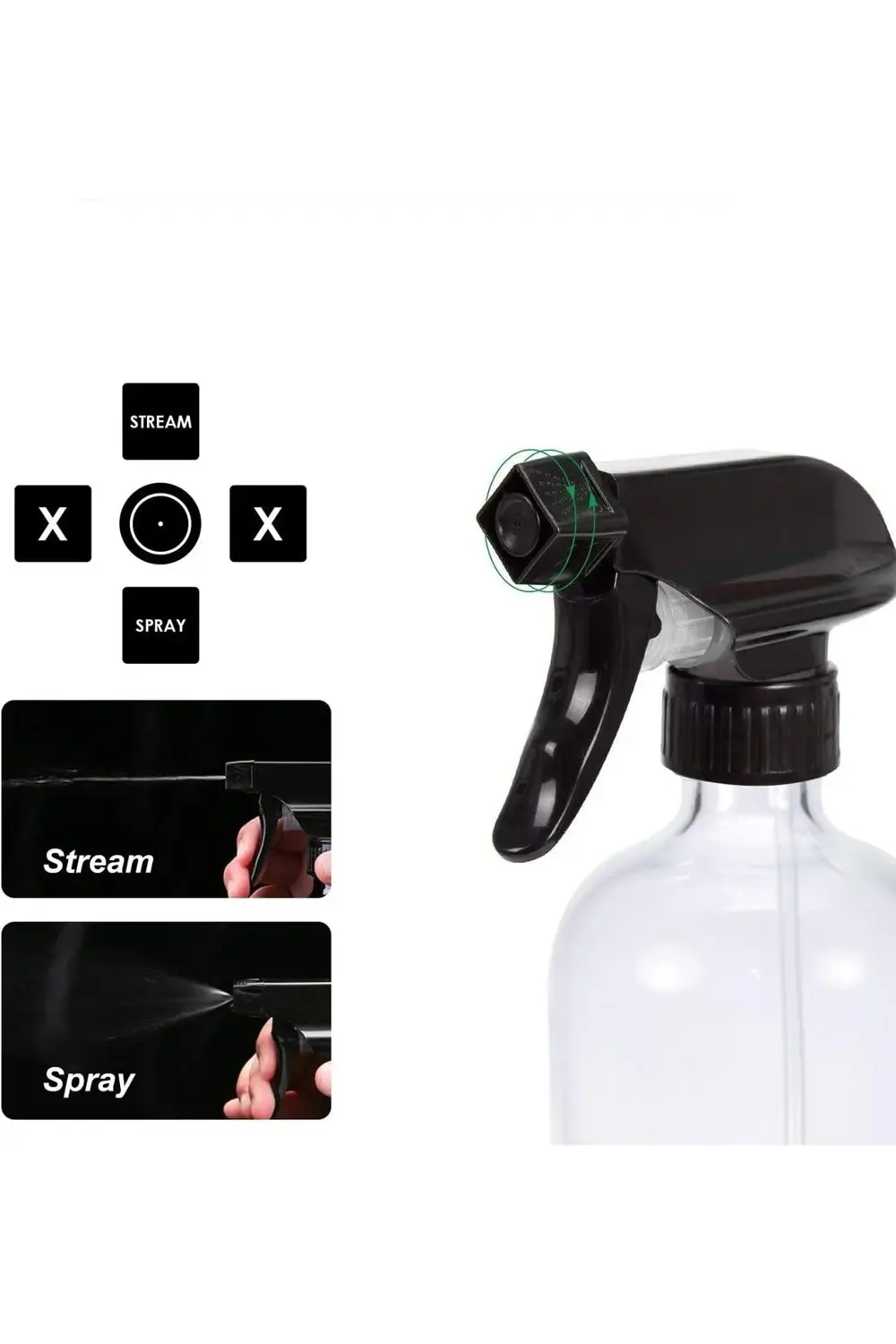 Çok Fonksiyonlu Şeffaf Sprey Şişesi 500 ml Tetikli Sprey Bidonu S