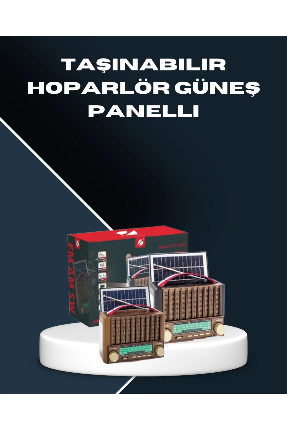 Çok Fonksiyonlu Solar Radyo Bluetooth USB SD Kartlı Taşınabilir H