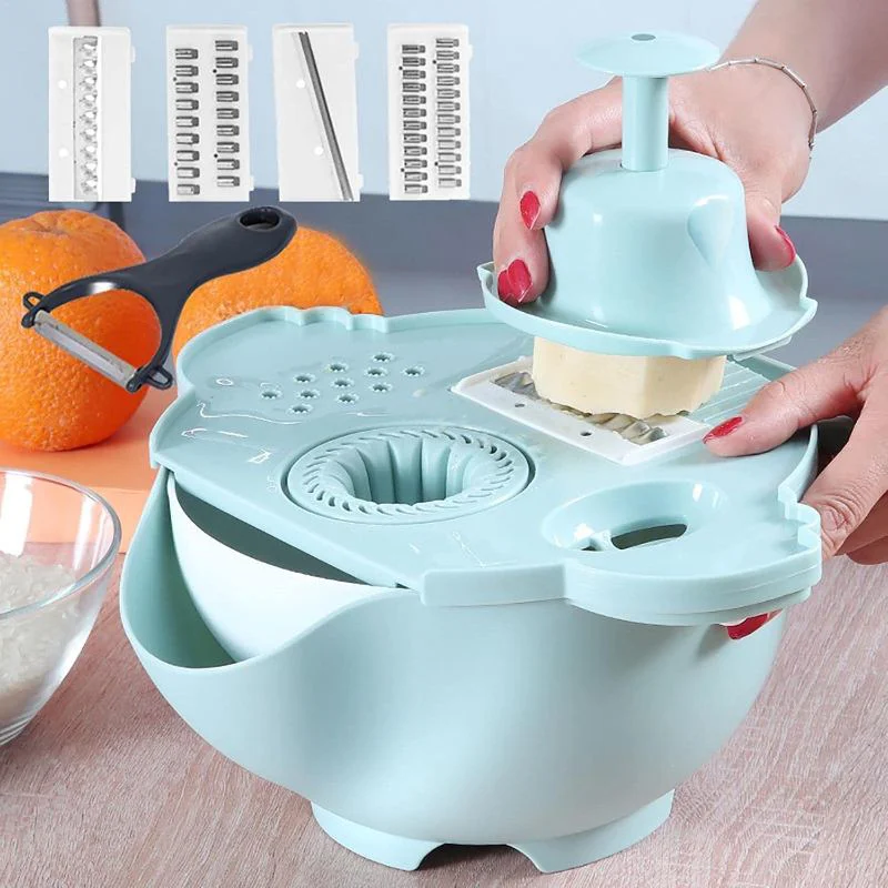 Çok Fonksiyonlu Süzgeçli Doğrayıcı Salata Kasesi - Pratik Mutfak