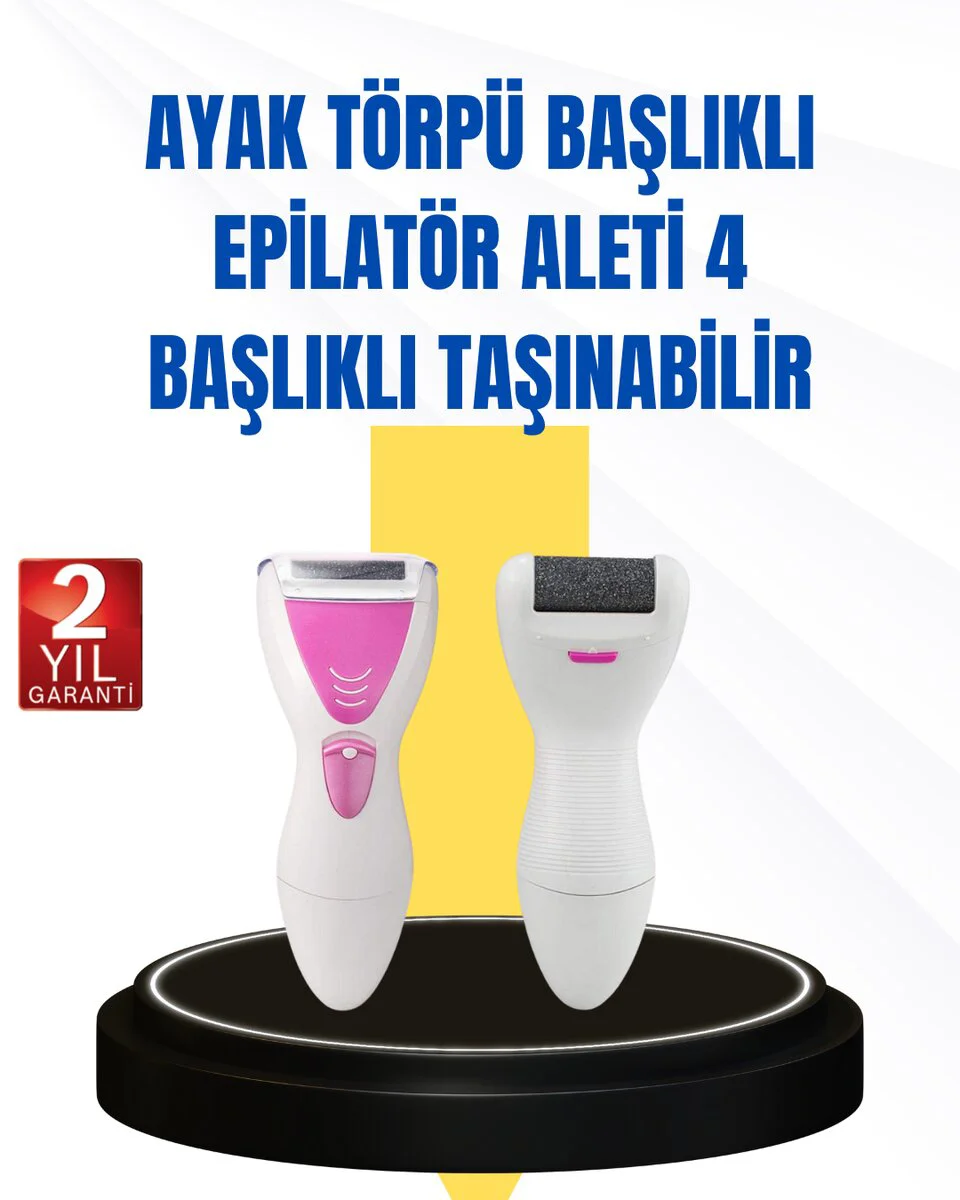 Çok Fonksiyonlu Tüy Temizleme ve Cilt Bakım Cihazı - Şarjlı Epilatör ve Ayak Bakım Seti