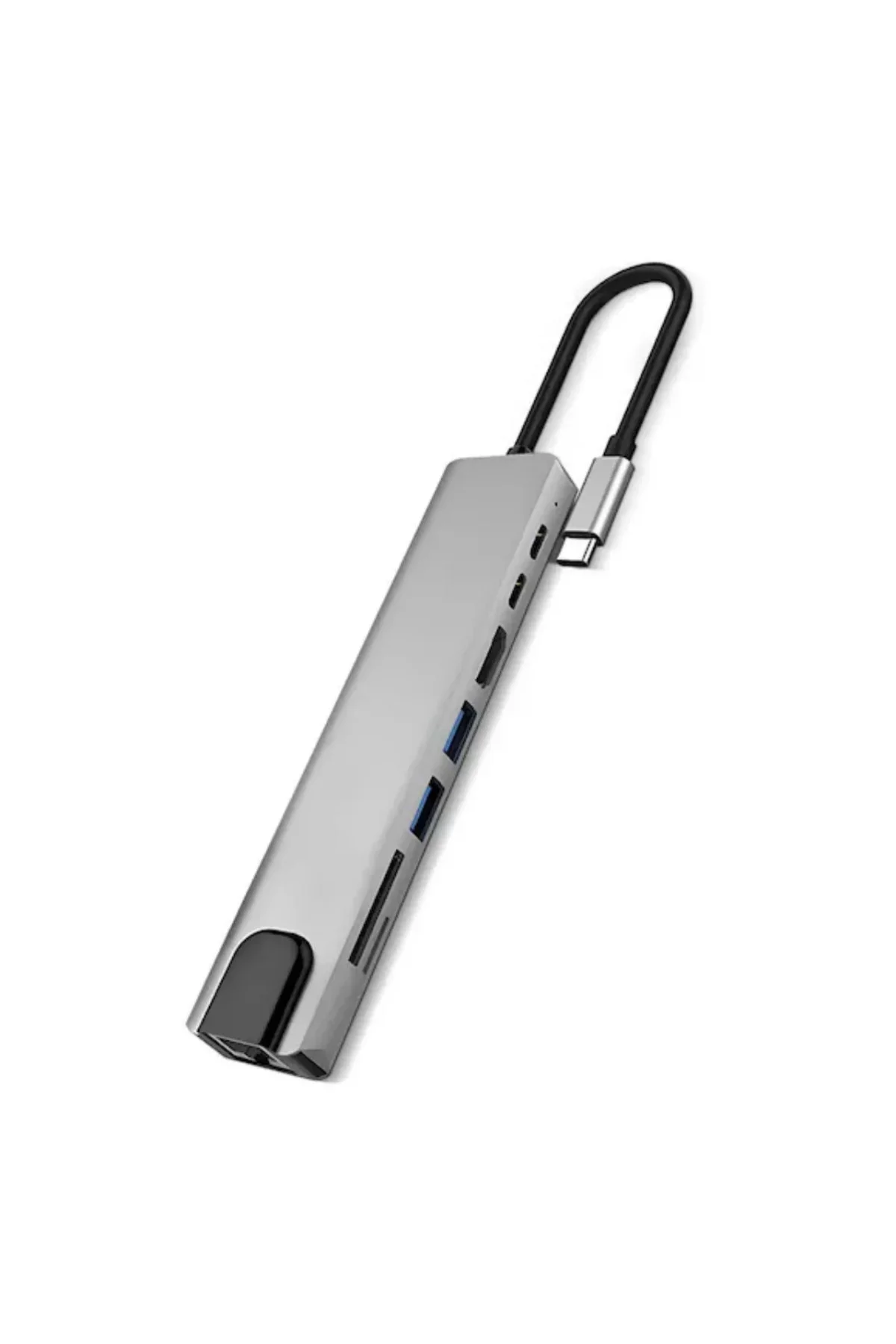 Çok Fonksiyonlu Type C Hub USB HDMI Ethernet Kart Okuyucu
