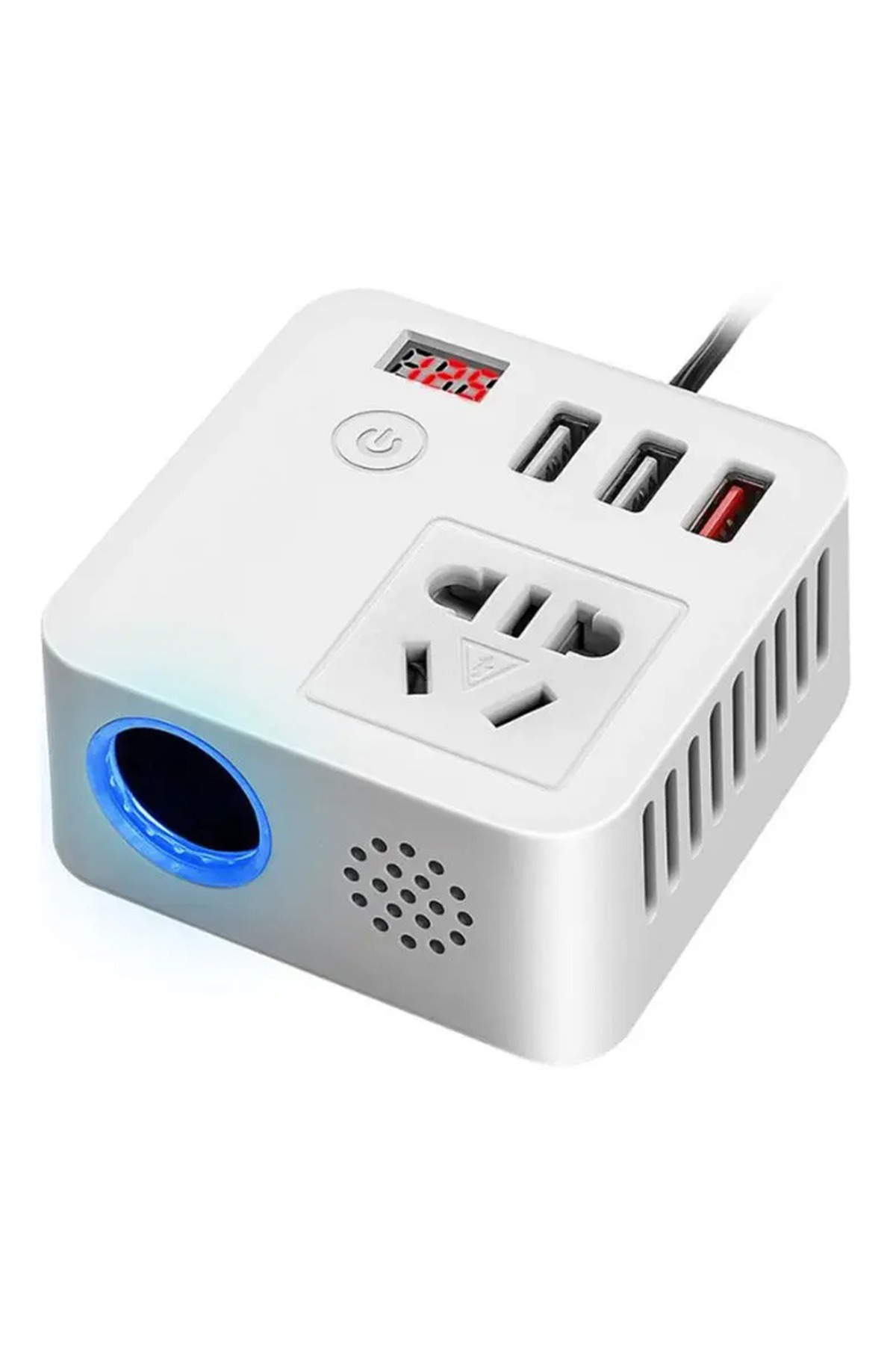 Çok Fonksiyonlu USB Araç İnvertörü 12V/24V – 220V Güç Dönüştürücü Çok Fonksiyonlu USB Araç İnvertörü 12V/24V – 220V Güç Dönüştürücü