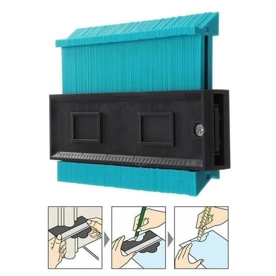 Çok Fonksiyonlu Plastik Kontur Ölçüm Cihazı Ahşap Fayans Şekillen