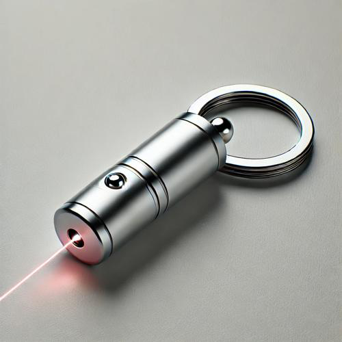 Çok Fonksiyonlu Anahtarlık Lazer ve LED Fener - Taşınabilir ve Şı