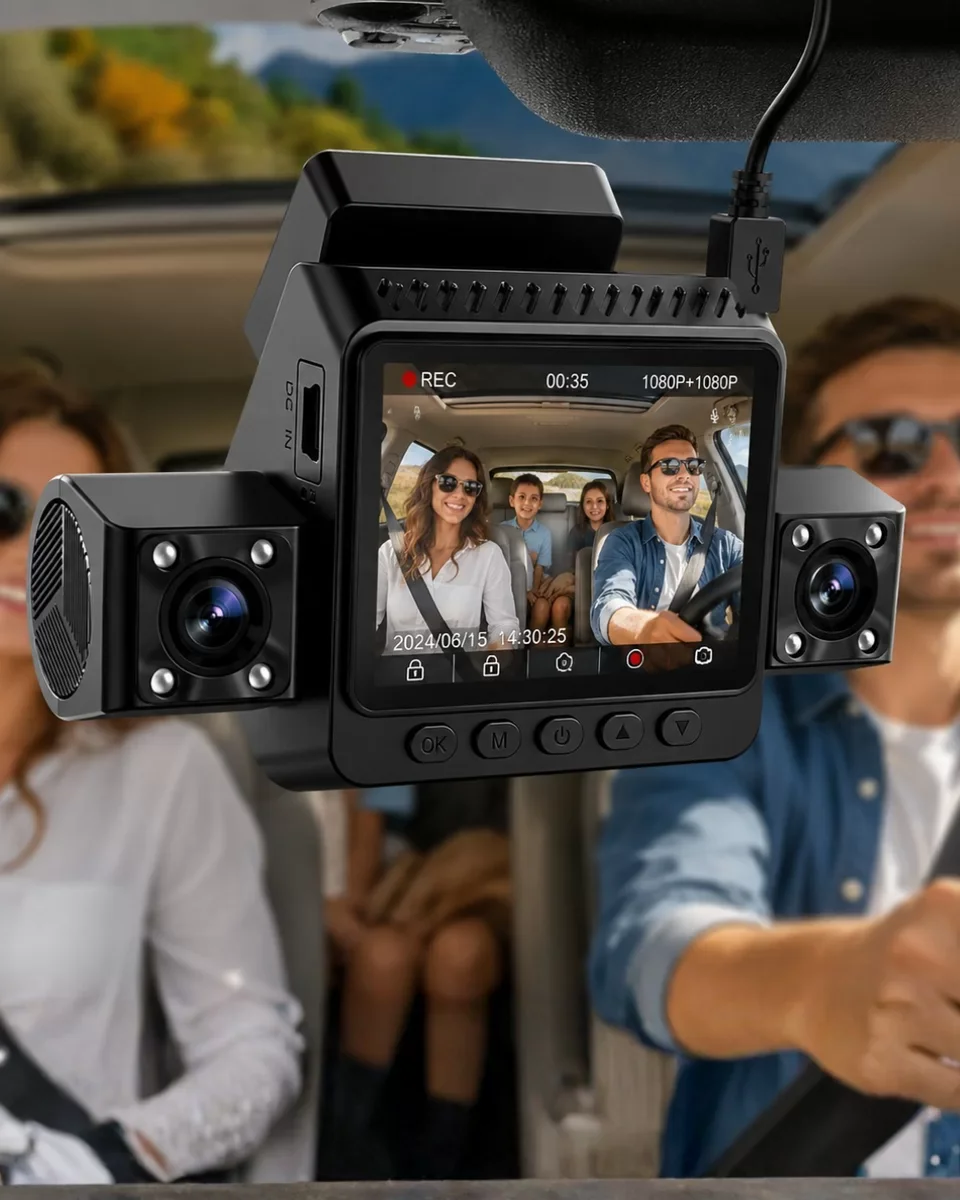 Çok Lensli G-Sensörlü Araç Kayıt Kamerası - Full HD Döngüsel Güvenlik Sistemi