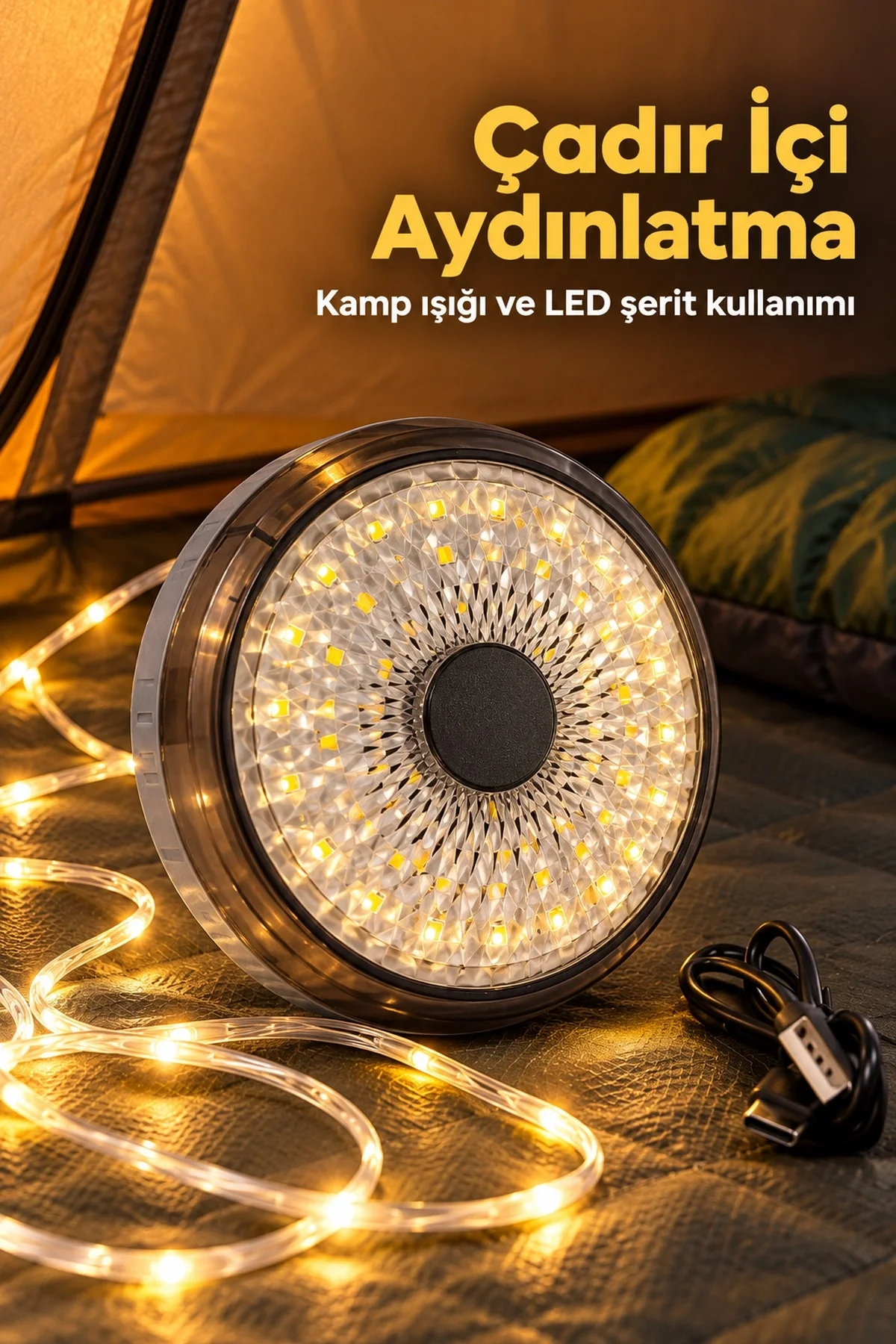 Çok Modlu Kamp Aydınlatması ve LED Şerit Işık - Görsel 3