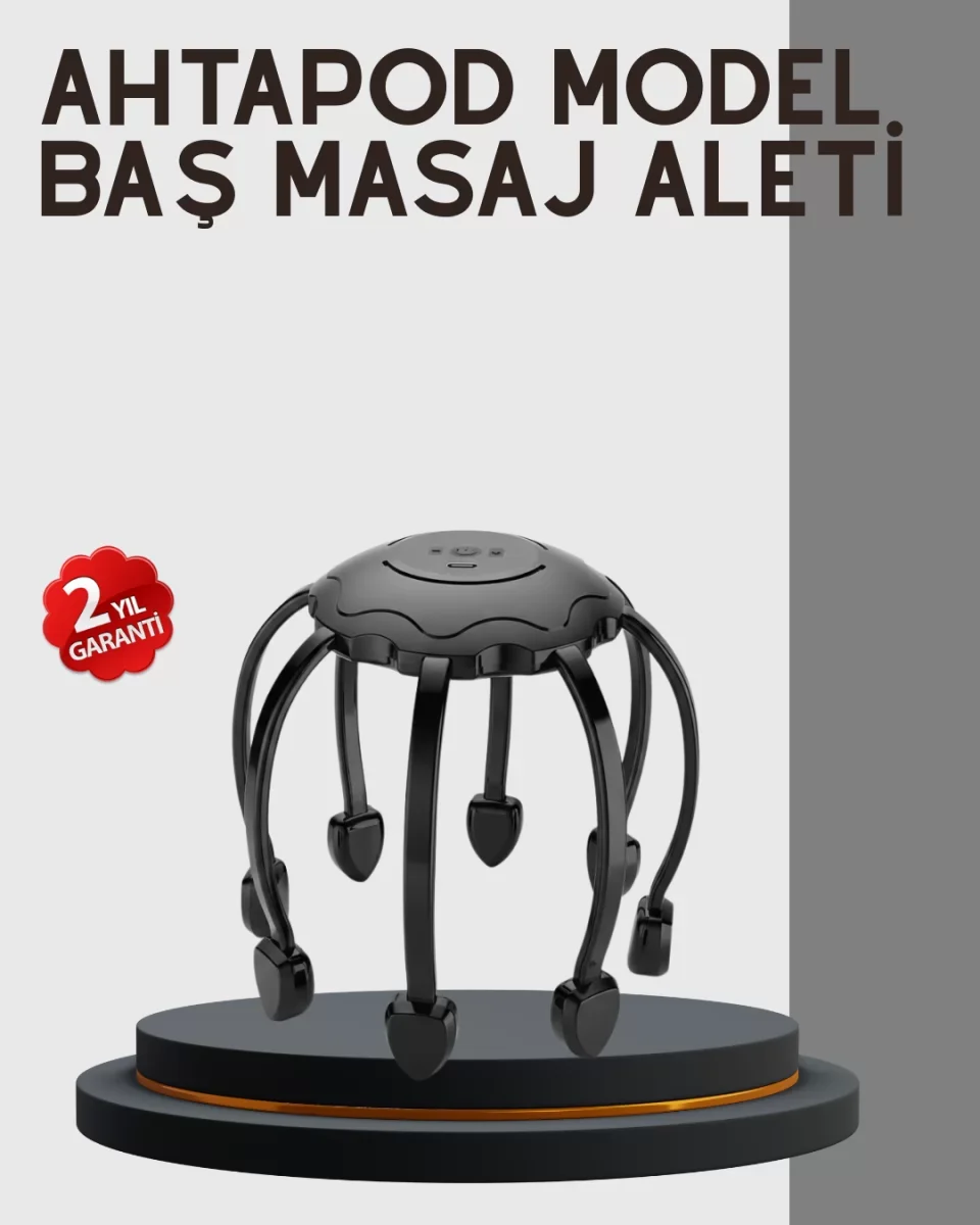 Çok Noktalı Elektrikli Kafa Masaj Cihazı 3 Modlu Rahatlatıcı Masaj - Lisinya