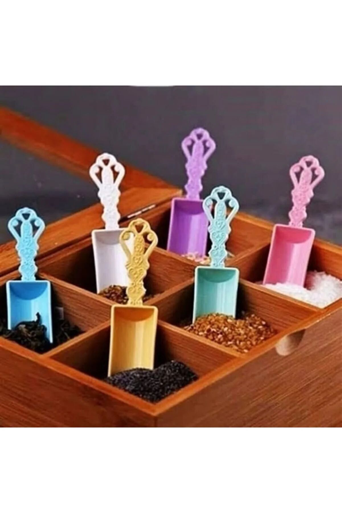 Just Cheap Store Çok Renkli 6'Li Baharat Küregi