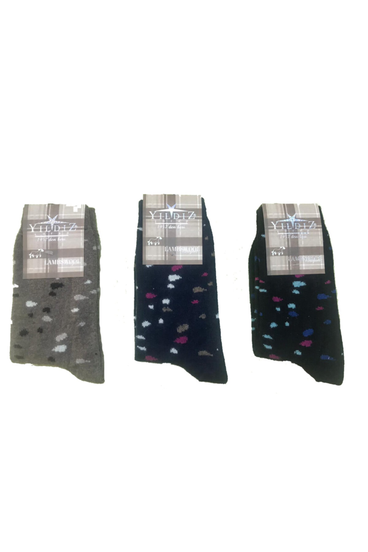 Çok Renkli Havlu Çorap 12 Çift