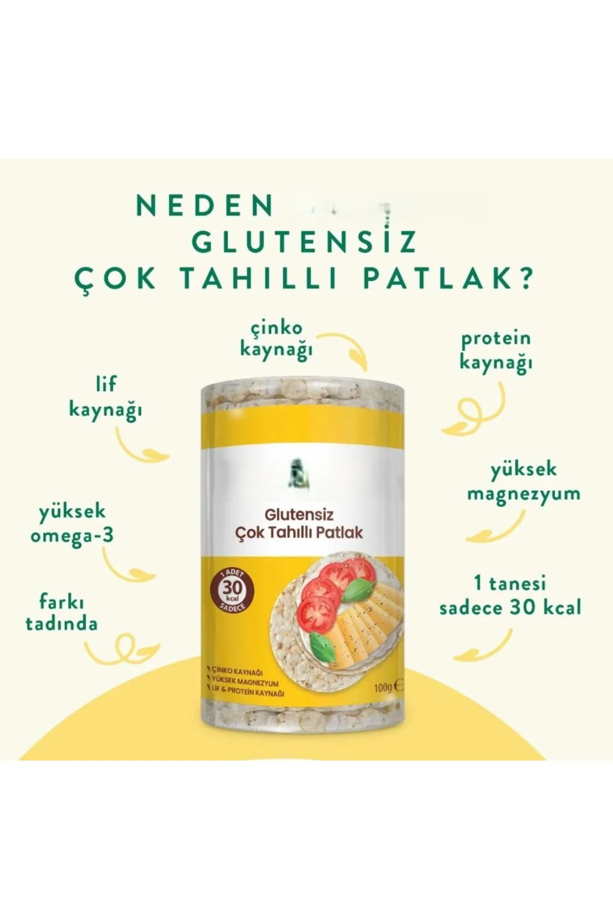 Çok Tahıllı Pirinç Patlağı 100 Gr