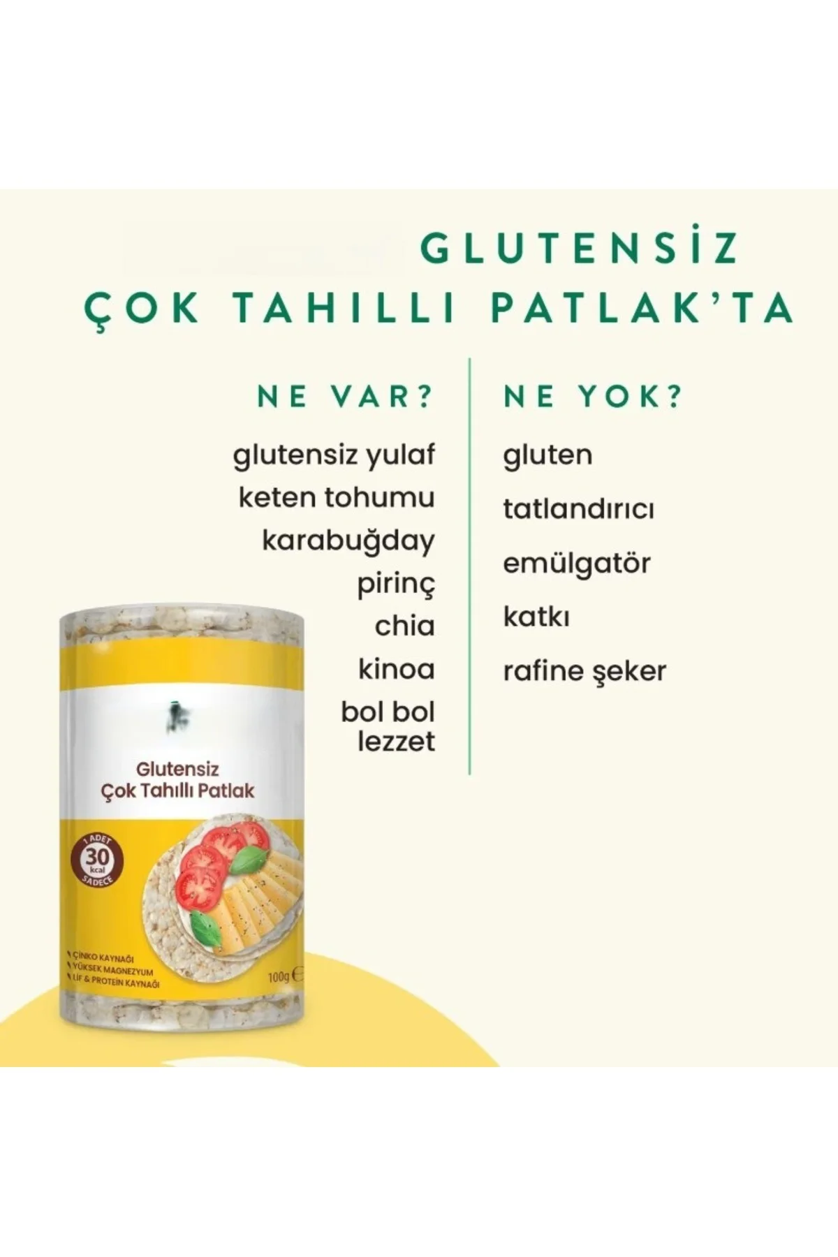 Çok Tahıllı Pirinç Patlağı 100 Gr