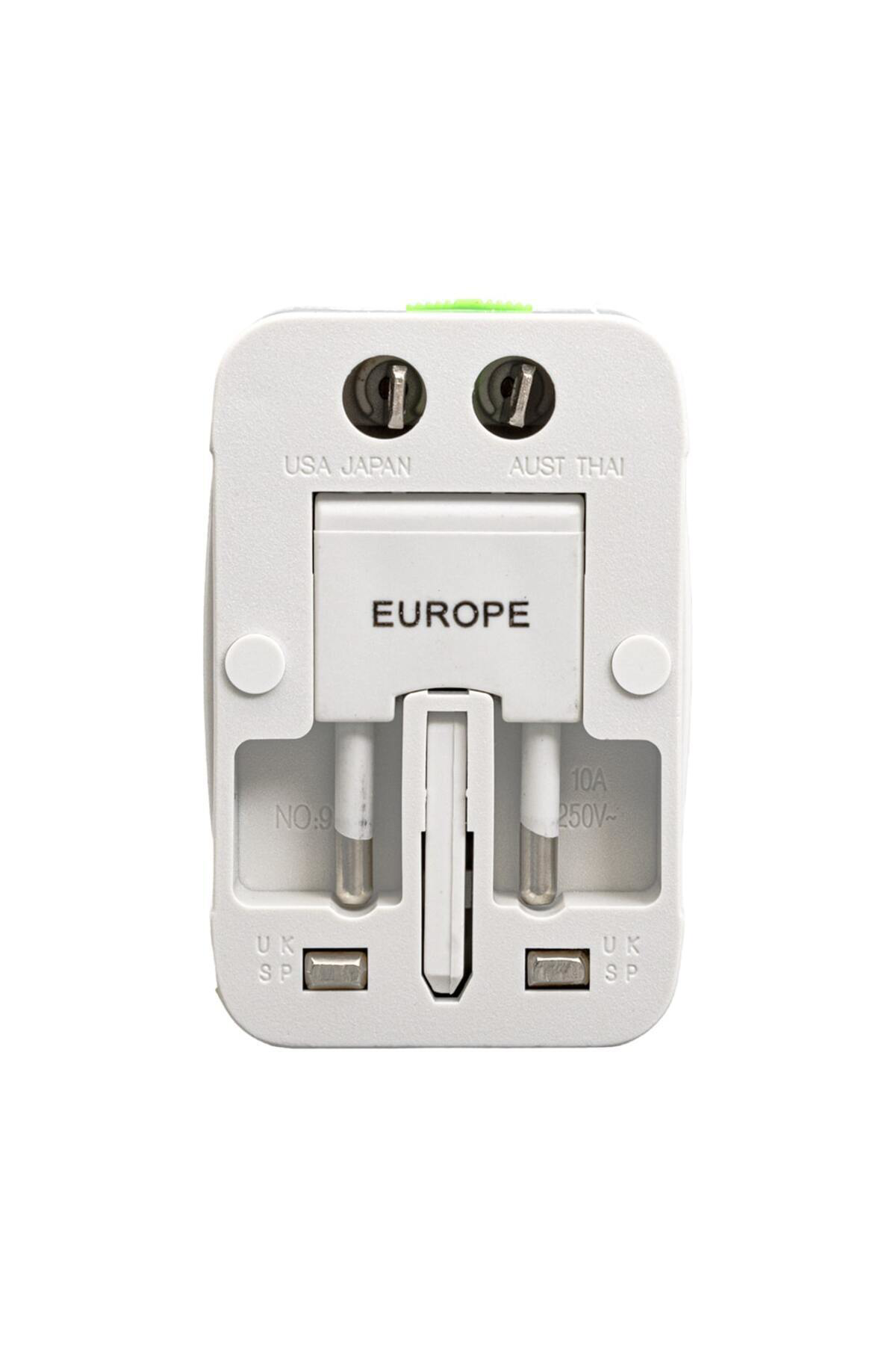 Çok Uçlu Elektrik Priz Ucu Çevirci Seyahat Adaptörü AXE44T-4L1