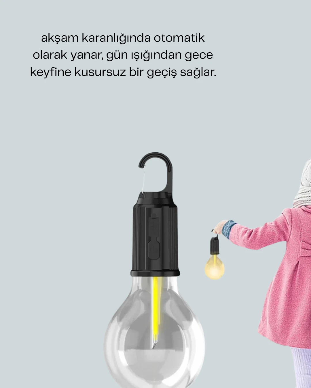 Çok Yönlü Asma Kancalı Kamp Işığı